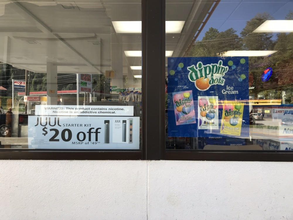 Juul and Dippin' Dots Ads Side-by-Side 