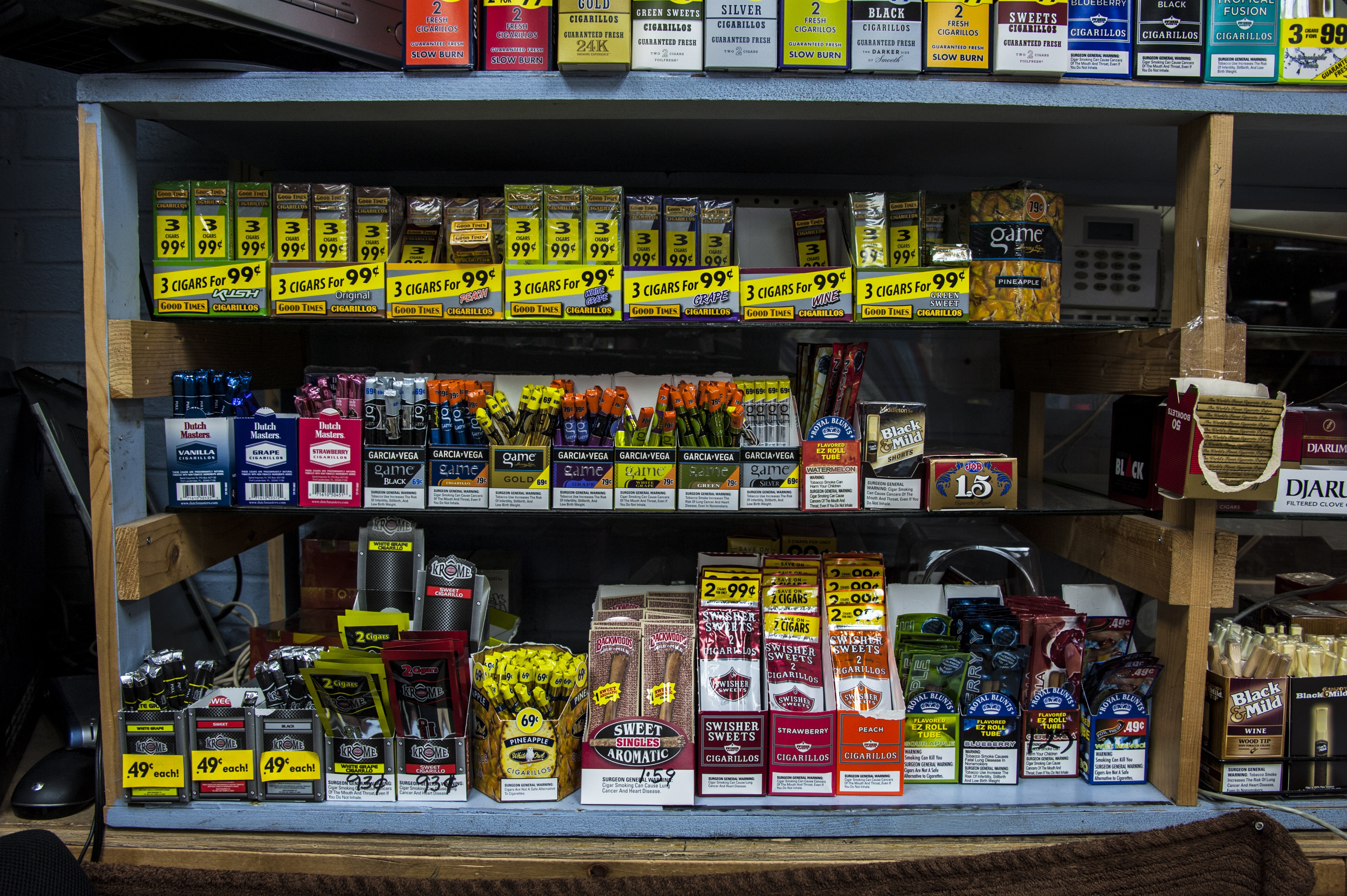 Flavored tobacco products like these can now only be sold in adult-only stores in Shorewood, MN 