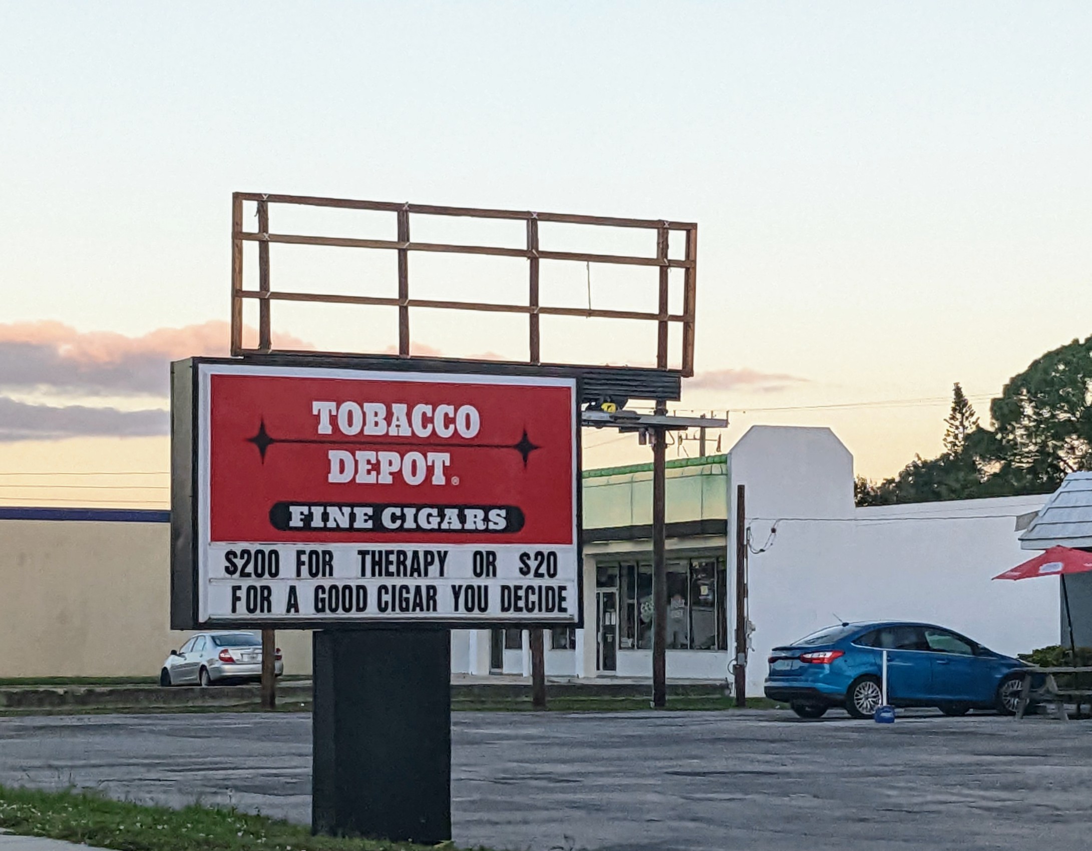 Tobacco retailer shop sign