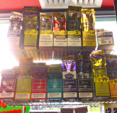 Assorted Flavored Cigarillos Display