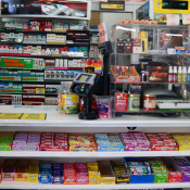 Point of sale tobacco and candy display