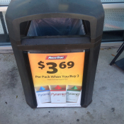 e-cig ad on trash can
