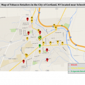 Map of City Tobacco Retailers, Schools