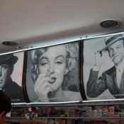 Celebrity Smoking Warning above Tobacco Display - Buenos Aires