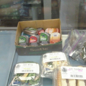 Snus available for sale with food in local store