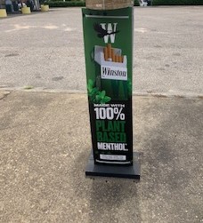 Ad for Winston Menthol cigarettes with 