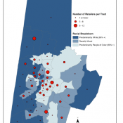 Store Density and Racial Composition in Durham County, NC, GIS Map