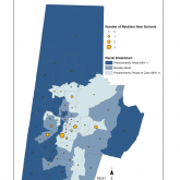 Stores Near Schools and Racial Composition in Durham County, NC, GIS Map