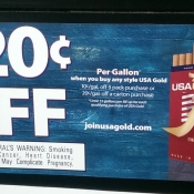 Save money on gas by buying cigarettes