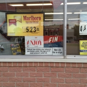 Marlboro and E-Cigs Window Ads