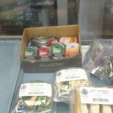 Snus available for sale with food in local store