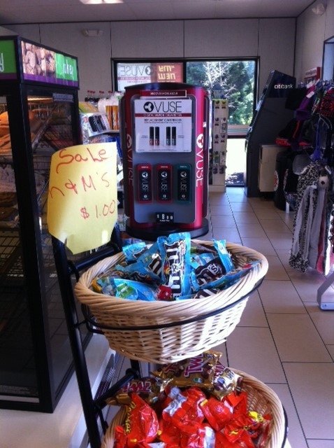 Vuse display near candy