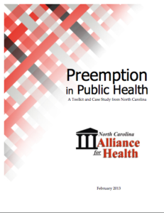 cover image: Preemption in Public Health Case: A Toolkit and Case Study from North Carolina 