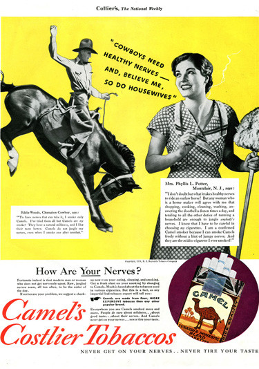 A 1934 Camel cigarette advertisement 