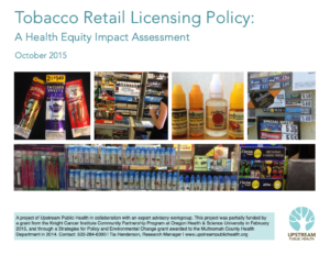 cover page of Tobacco Retail Licensing Policy: A Health Equity Impact Assessment 