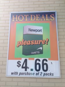ad for Newport menthol cigarettes