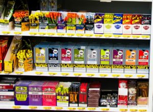 flavored tobacco products display