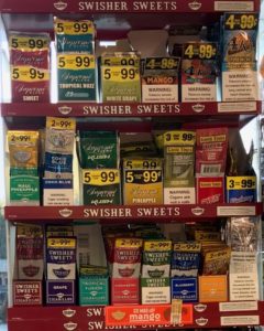 display of little cigars and cigarillos